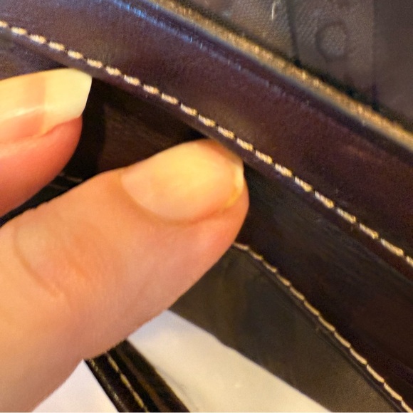 Vintage Coach Brown Leather unisex ID Wallet Card Holder - Picture 7 of 11